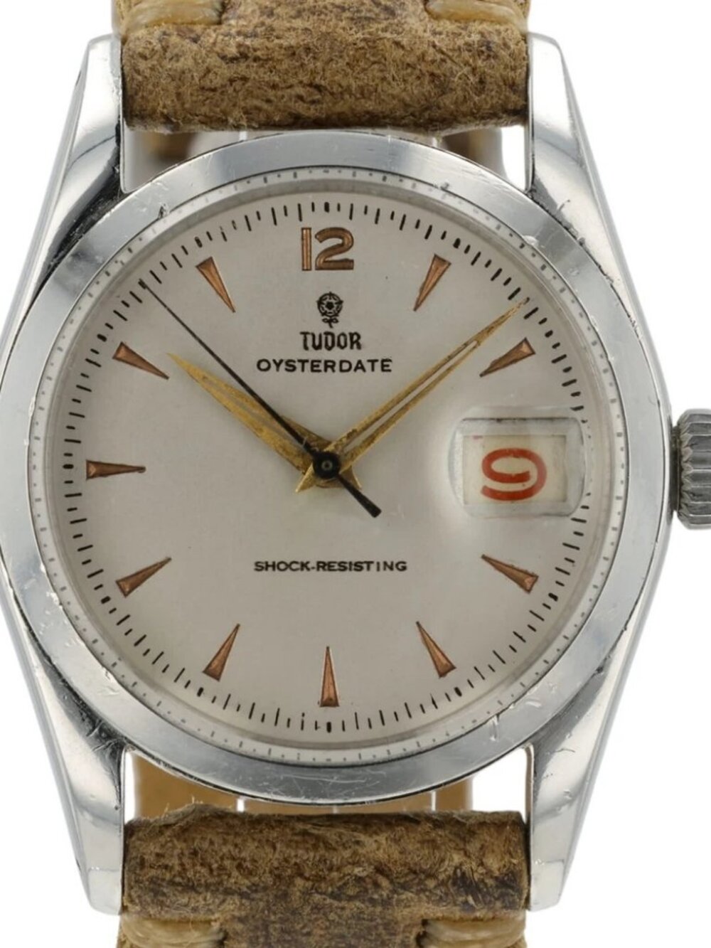 Tudor Oysterdate Silver Color Dial Stainless Steel 34mm Manual Wind Mens
